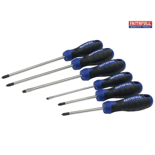 Faithfull Soft Grip Screwdriver Set 6pc